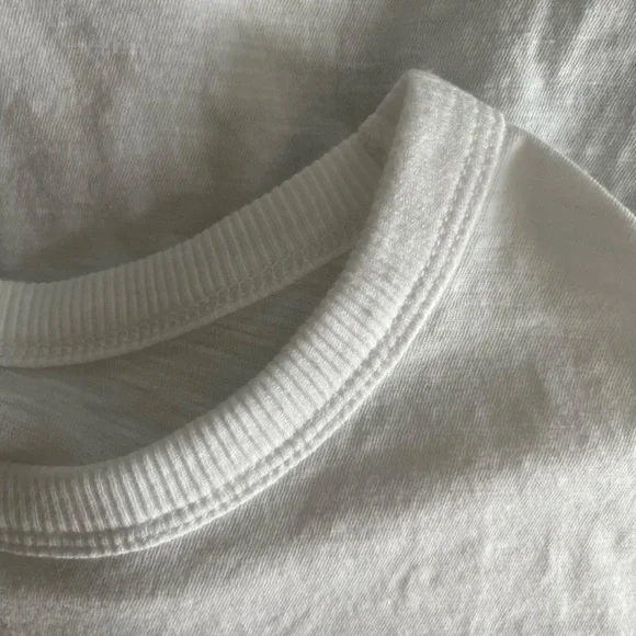 MADEWELL - Whisper Cotton Rib Crewneck Classic White T-Shirt - Plus 3X - Picture 5 of 8